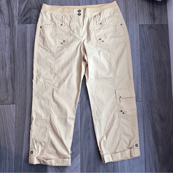Chico's Pants - Chico’s Cargo Capri Pants Elastic Waist Stretch Size 2